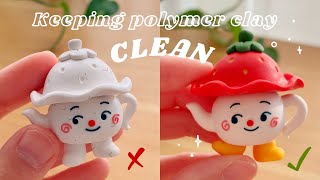 How to Keep Polymer Clay Clean ✧･ﾟ [upl. by Nonek]