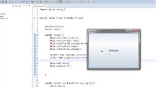 5 برمجة واجهات المستخدم في جافا  GUI in JAVA ، نظرة أولى على الكائنات JButton amp JLabel [upl. by Ratcliffe276]