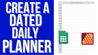 How To Create A Dated Daily Planner In Affinity Publisher V20  Using Google Sheets and Data Merge [upl. by Mas466]