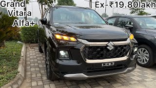 Grand Vitara AlfaTop model BlackMaruti Suzuki Detailed ReviewAll FeaturesPriceRishabh Singh [upl. by Aitnahc]