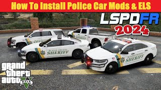 How To Install Police Car Mods amp ELS Into GTA 5  2024  NEW DLC  Step By Step Installation lspdfr [upl. by Sunev]