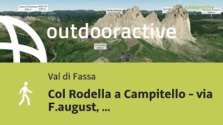 Video 3D interattivo Col Rodella a Campitello  via Faugust pertini sassolungo micheluzzi [upl. by Ingaberg]