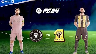 Fc 24  inter Maimi Vs Al ittihad  Xbox Series S Gameplay  friendly Match [upl. by Valerye]