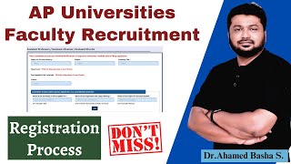 Complete Registration Process  AP Universities Faculty Recruitment 2023 [upl. by Almond]