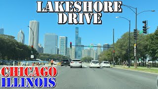 Lakeshore Drive  Chicago  Illinois  4K Street Drive [upl. by Roel98]