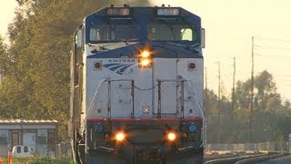 Amtrak amp Metrolink Trains FEATURING DASH 8 507  Sand Canyon Ave April 2nd 2013 [upl. by Kovacs]