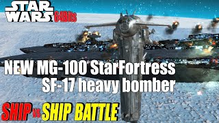 Raddus B amp MG100 StarFortress vs Executor  Star Wars [upl. by Urien473]