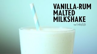 How to Make a VanillaRum Malted Milkshake  Cooking Light [upl. by Lewap826]