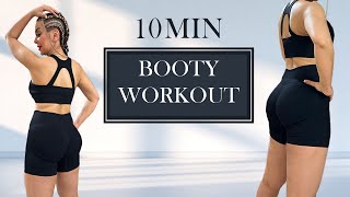 10 MIN BOOTY WORKOUT NO EQUIPMENT NO SQUAT NO LUNGES BEGINNER FRIENDLY katyfit [upl. by Releehw]