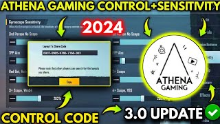 UPDATE 30 ATHENA GAMING NEW BEST SENSITIVITY  CODE AND BASIC SETTING CONTROL PUBG MOBILE [upl. by Ariday895]