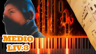 MOLOTOV PIANO TUTORIAL DIFFICOLTA MEDIO LIV3  SPARTITO GRATIS Lazza piano cover [upl. by Lanuk]