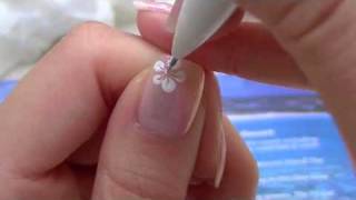 Easy Spring Nail Design Tutorial Pretty Plum Flower [upl. by Cates]