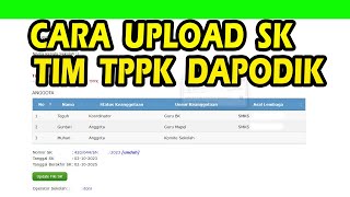 CARA UPLOAD SK TPPK DAPODIK 2023 2024 [upl. by Rutherfurd]