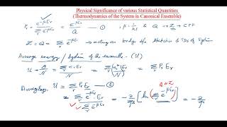 Derivation of Thermodynamics of a System in Canonical Ensemble [upl. by Vincenz]