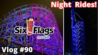 Night Rides at Six Flags St Louis Which One is the Best Six Flags St Louis Vlog 90 100424 [upl. by Nirehs]