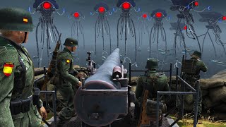 GIANT ALIEN TRIPODS Invade DDAY Omaha Beach  Gates of Hell War of the Worlds Mod [upl. by Godbeare]