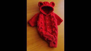 🧸 enterito mameluco pelele de oso tejido a crchet para bebes 🧸1 primera parte [upl. by Carey]