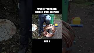 BUNKERPOOL mit HEIZUNG  Teil 25 SurvivalMattin baustelle umbau handwerk diy [upl. by Oderf]