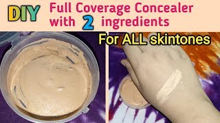 DIY Concealer  Just 2 ingredients  Full Coverage  LIVE DEMO amp RESULT [upl. by Ania]