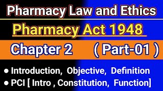 Pharmacy act 1948 in hindi  Pharmacy law and ethics Dpharm 2nd year in hindi  Part 1 in hindi [upl. by Sirap771]