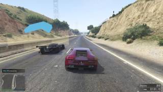 GTA 5 Drag Race Grotti X80 Proto vs Pegassi Reaper [upl. by Leahcimsemaj544]