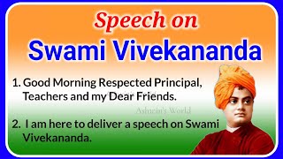 Swami Vivekananda Speech in english  Swami Vivekananda Jayanti Speech in English  Youth Day [upl. by Refenej351]