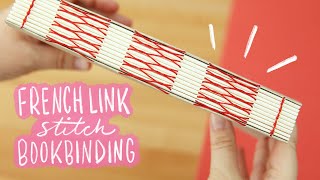 French Link Stitch Bookbinding Tutorial [upl. by Anailuj]