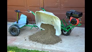 Homemade 200cc WHEELBARROW ON THE FRONT TIRE PART 2  T E S T [upl. by Viguerie]