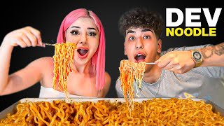 DEV NOODLE YAPTIK  10000 KALORİ YEMEK Hidalgali [upl. by Nauqyt]