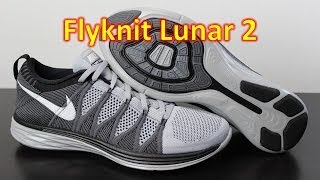 Nike Flyknit Lunar 2 Wolf Grey  Unboxing  On Feet [upl. by Caneghem]