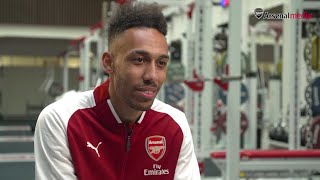 Aubameyang’s first interview as an Arsenal player [upl. by Sumerlin]