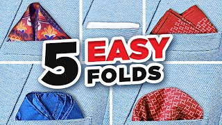 The ONLY 5 Pocket Square Folds Youll EVER Need 5Minute Guide [upl. by Audley]