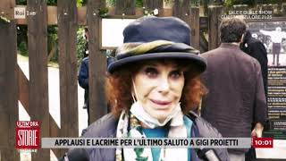 Applausi e lacrime per lultimo saluto a Gigi Proietti  Storie Italiane 06112020 [upl. by Eugeniusz]