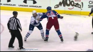 Derek Boogaard vs Colton Orr Oct 21 2010 [upl. by Neelyad]