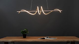 LED hanglamp krul zwart met goud  Straluma 02030040 [upl. by Cyna]