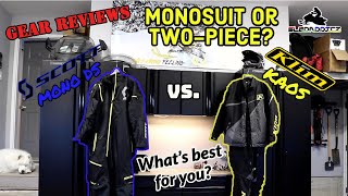 Monosuits vs Two Piece Snowmobile Suits  Gear Reviews  Scott Mono DS vs Klim Kaos [upl. by Ecneret261]