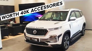 NEW 2021 MG HECTOR FACELIFT WITH 40000 ACCESSORIES  MG HECTOR WITH FULL ACCESSORIES  TOP MODEL [upl. by Klusek]