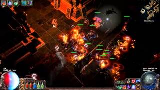 Path of Exile Summoner build with burned miscreation spectres [upl. by Aehsan]