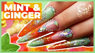 Bespoke Mint amp Ginger nail Set Tutorial [upl. by Wendall]