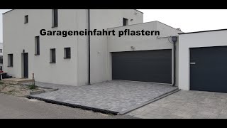 Garageneinfahrt Pflastern  Pflastersteine verlegen [upl. by Khoury905]