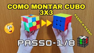 COMO MONTAR CUBO MÁGICO 3X3  PASSO A PASSO Ep18 cruz branca [upl. by Pownall857]