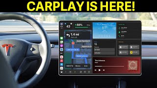 HUGE ANNOUNCEMENT  CarPlay is HERE  Tesla Model 3  Model Y [upl. by Amilb]