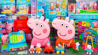 Peppa Pig Toys Unboxing Review ASMR  Peppa Pig Cash Register Toy Peppa Pig Cases and Playhouse [upl. by Ennayllek984]