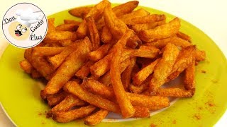 Selbstgemachte Pommes frites 🍟  Heißluftfritteuse Airfryer  Rezept [upl. by Wolfie]