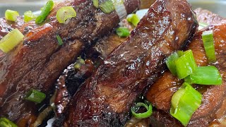 Air Fryer Chinese Style Pork Ribs Recipe  气炸中式排骨 [upl. by Aisylla365]