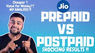 Jio Prepaid Vs Postpaid Sasta Konsa Hai  Acchi Value For Money Konsa hai  Hindi [upl. by Ayikahs]