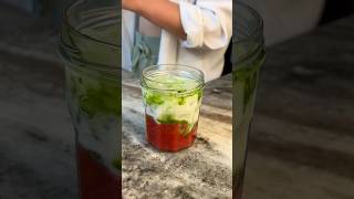 Making a Strawberry Matcha Latte [upl. by Urbanus]