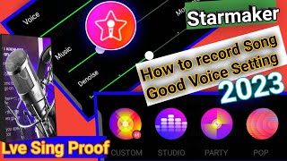 Best Sound Setting to Record a Song in Starmaker  Starmaker song recording settings 2023 [upl. by Dinse]