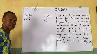 TOPIC  COMBINATION maths Jamb past question mathematics [upl. by Stricklan629]