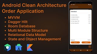 Android Build an MVVM Clean Architecture Order Application  Android Studio Tutorial [upl. by Eislek]